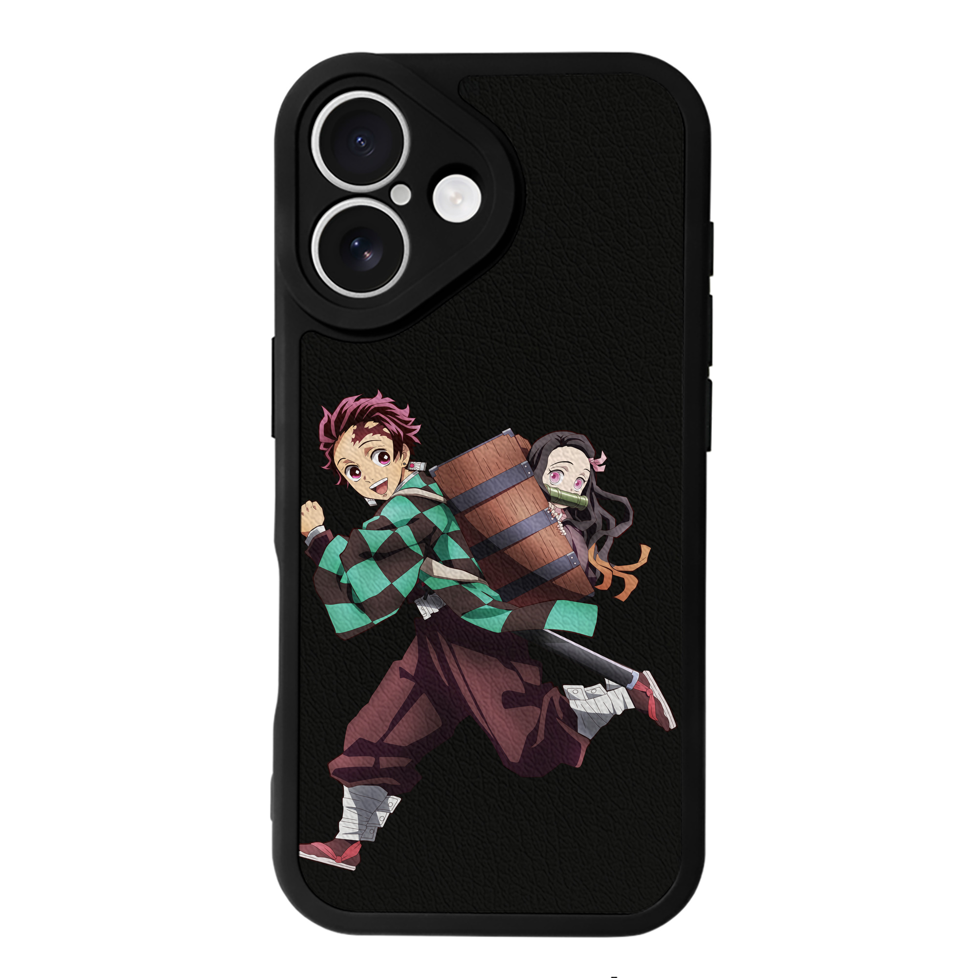 （画像用） 鬼滅の刃 竈門 炭治郎／かまど たんじろう Kamado Tanjirou 【iPhone 16シリーズ対応】シリコンスマホケース（レザー調） 材質：シリコン
